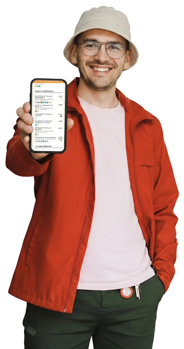 bares restaurantes ridge media joven con telefono